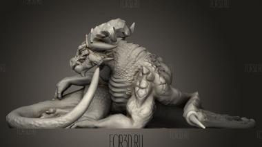 Золотой Большой Дракон 3d stl модель для ЧПУ