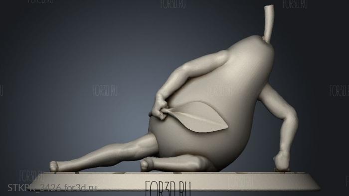 Big Mr Tong Pear Recline 3d stl for CNC