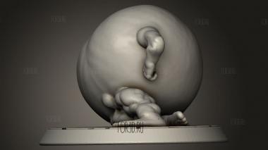 Большой Мистер Тонг Лежащий Персиковый Мужчина 3d stl модель для ЧПУ