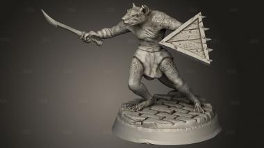 Черный Морковный Крысолюд щит Крысолюда и меч 3d stl модель для ЧПУ