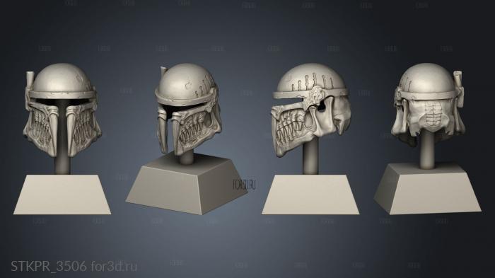 Bobaskull Helmet Stand 3d stl for CNC