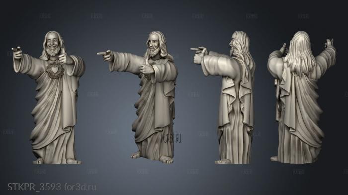 Buddy Christ Multi Material glow 3d stl for CNC
