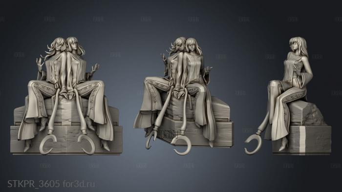 Bulkamancer Devola and Popola figure 3d stl for CNC