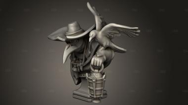 Бюст Дока С Бердом И Лантером 3d stl модель для ЧПУ