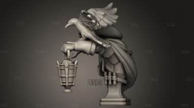 Бюст Дока С Бердом И Лантером 3d stl модель для ЧПУ