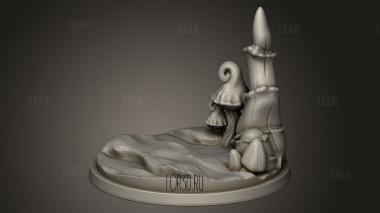 Пещера 3d stl модель для ЧПУ