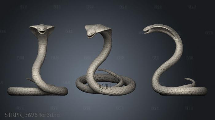 Cemetery Statue Sleeping Angel and King Cobra 3d stl for CNC