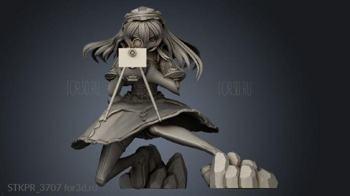 chaika the coffin princess bipod long 3d stl for CNC