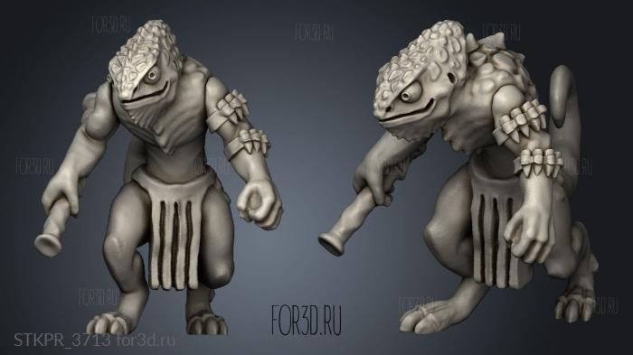 Chameleon Warrior 3d stl for CNC