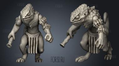 Chameleon Warrior stl model for CNC