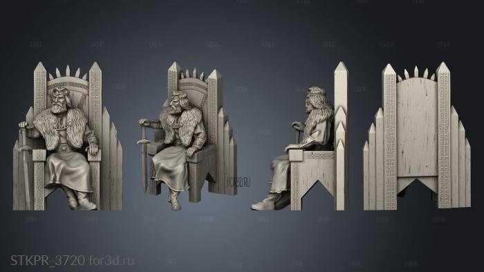 Chapter King Theobald 3d stl for CNC