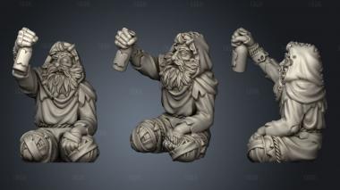 Characters BEGGAR WITHOUT BASE stl model for CNC