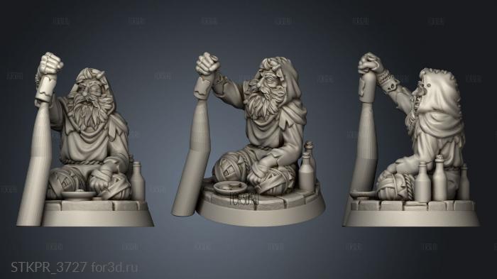 Characters BEGGAR 3d stl for CNC