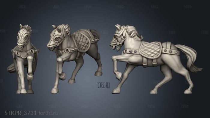 Chariot Horse 3d stl for CNC