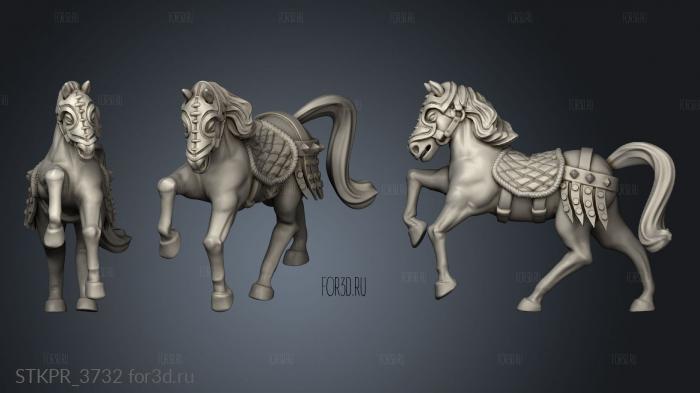 Chariot Horse 3d stl for CNC