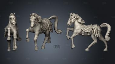 Chariot Horse stl model for CNC