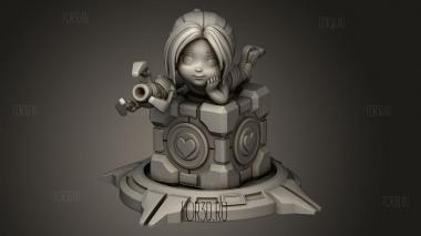 Чиби Челл из Портала 3d stl модель для ЧПУ