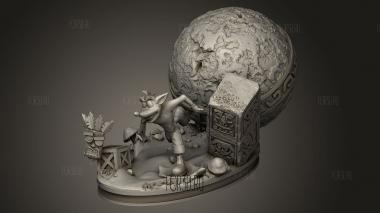 Крэш-мяч для Бандикута 3d stl модель для ЧПУ