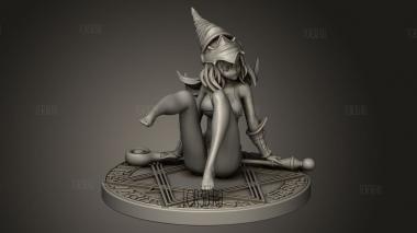 Девушка-Темный Маг 3d stl модель для ЧПУ