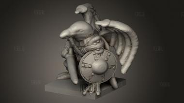 Темно-Серый Самурай Тенку Птица-Воин 3d stl модель для ЧПУ