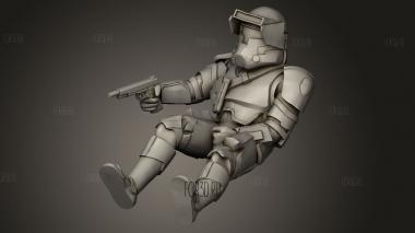 Сбитый Десантник 3d stl модель для ЧПУ