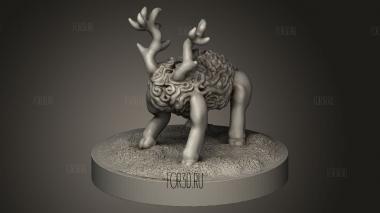 Олень С Мозгом Дракона 3d stl модель для ЧПУ