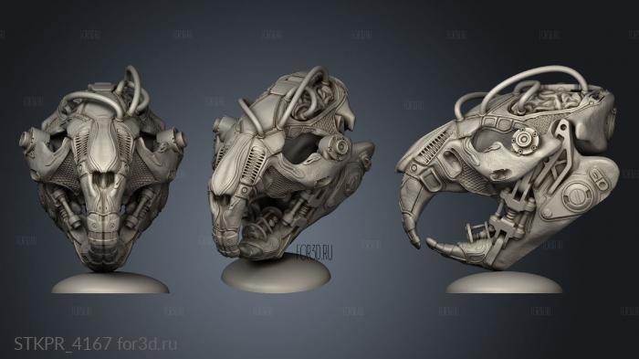 Duncans Beaver Skull With Standpipes 3d stl for CNC