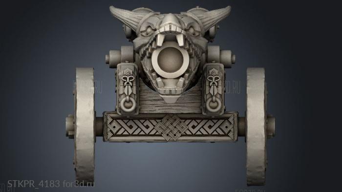 Dwarf Cannons Flame Cannon 3d stl for CNC