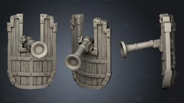 Dwarven Rifle and Hield stl model for CNC