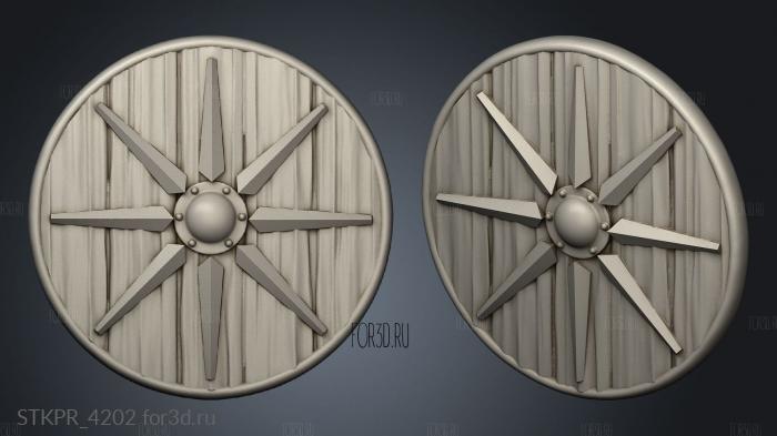 Dwarves Saxon Shield 3d stl for CNC