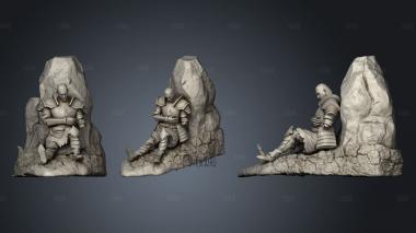 Dying Soldier Rock stl model for CNC