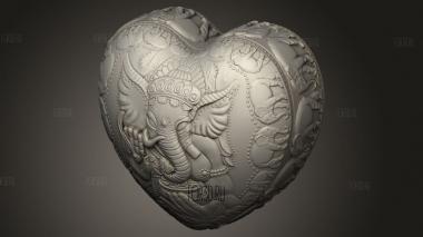 Коробка С Сердцем Слона 3d stl модель для ЧПУ