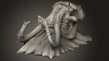 Окружающая Среда поражает Гигантским Черепом Мамонта 3d stl модель для ЧПУ