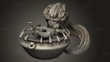 Фэнтезийный пинап С Кровью В Ванне 3d stl модель для ЧПУ