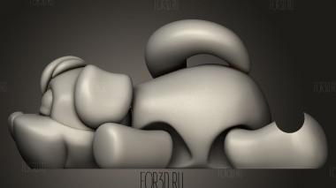 Щенок Гибкие животные 3d stl модель для ЧПУ