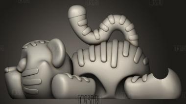 Гибкие Животные Тигр 3d stl модель для ЧПУ