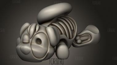 Щенок-Зомби Гибкие животные 3d stl модель для ЧПУ