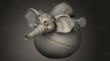 Гибкий Слоновий Большой Мяч 3d stl модель для ЧПУ