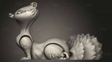 Гибкая Белка Прямой Длинный Хвост Изогнутый Короткий 3d stl модель для ЧПУ