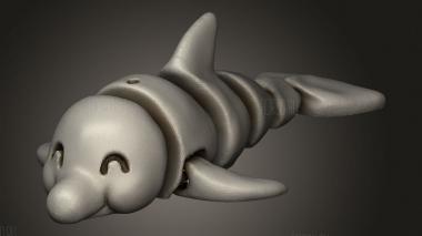 Гибкий дельфин 3d stl модель для ЧПУ