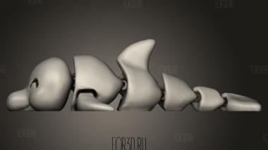 Гибкий дельфин 3d stl модель для ЧПУ