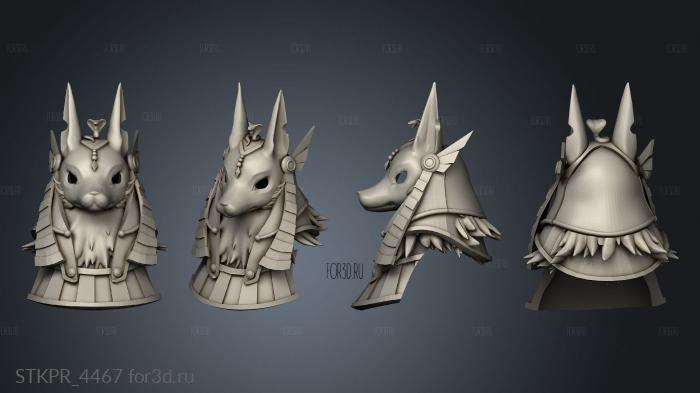 furry Anubis back 3d stl for CNC