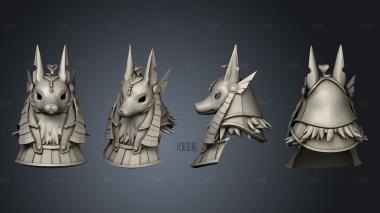 furry Anubis back stl model for CNC