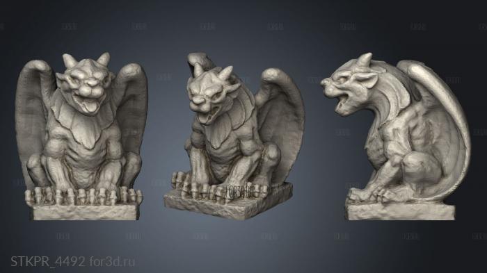 Gargoyle Post Toppers 3d stl for CNC