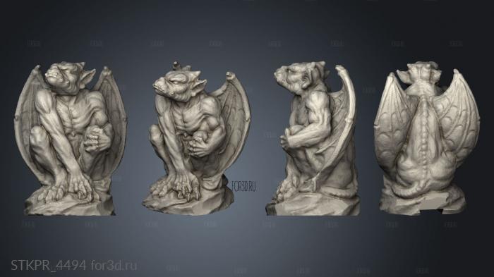 Gargoyle Post Toppers 3d stl for CNC