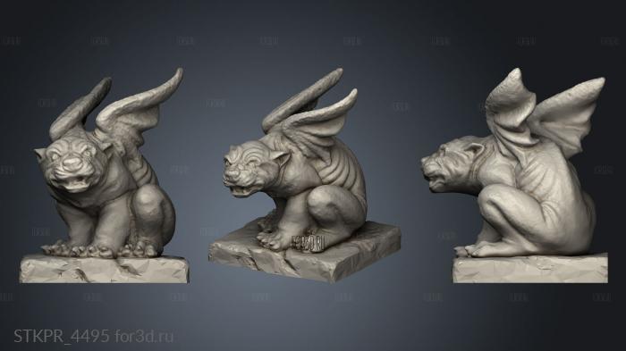 Gargoyle Post Toppers 3d stl for CNC