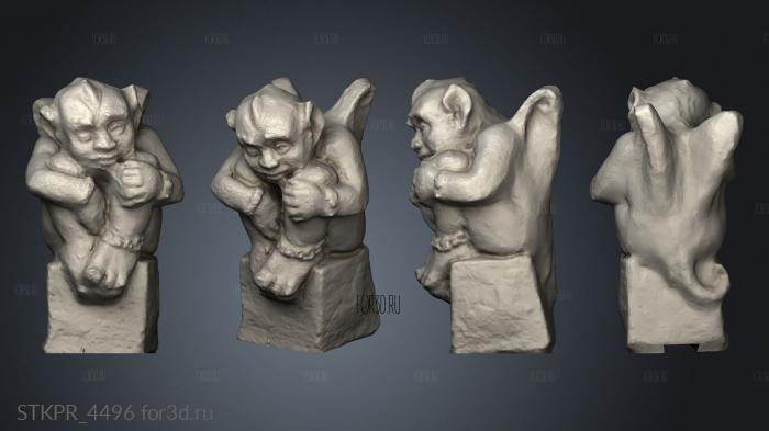 Gargoyle Post Toppers 3d stl for CNC