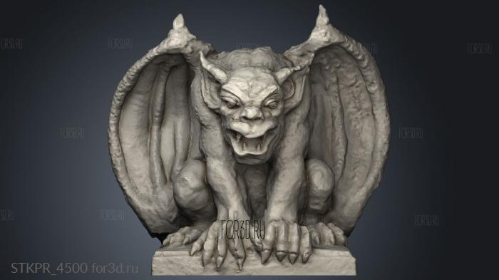 Gargoyle Post Toppers 3d stl for CNC