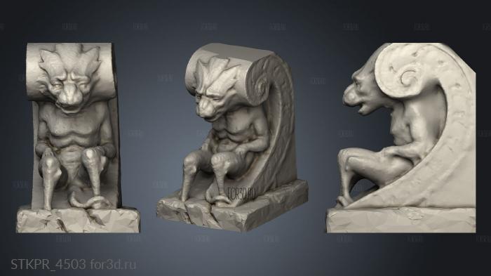 Gargoyle Post Toppers 3d stl for CNC