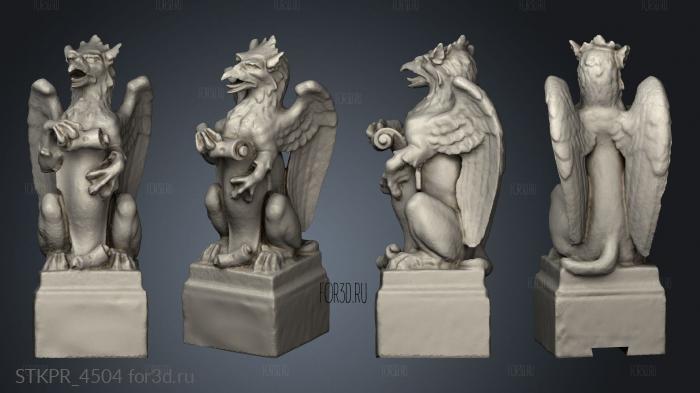 Gargoyle Post Toppers 3d stl for CNC